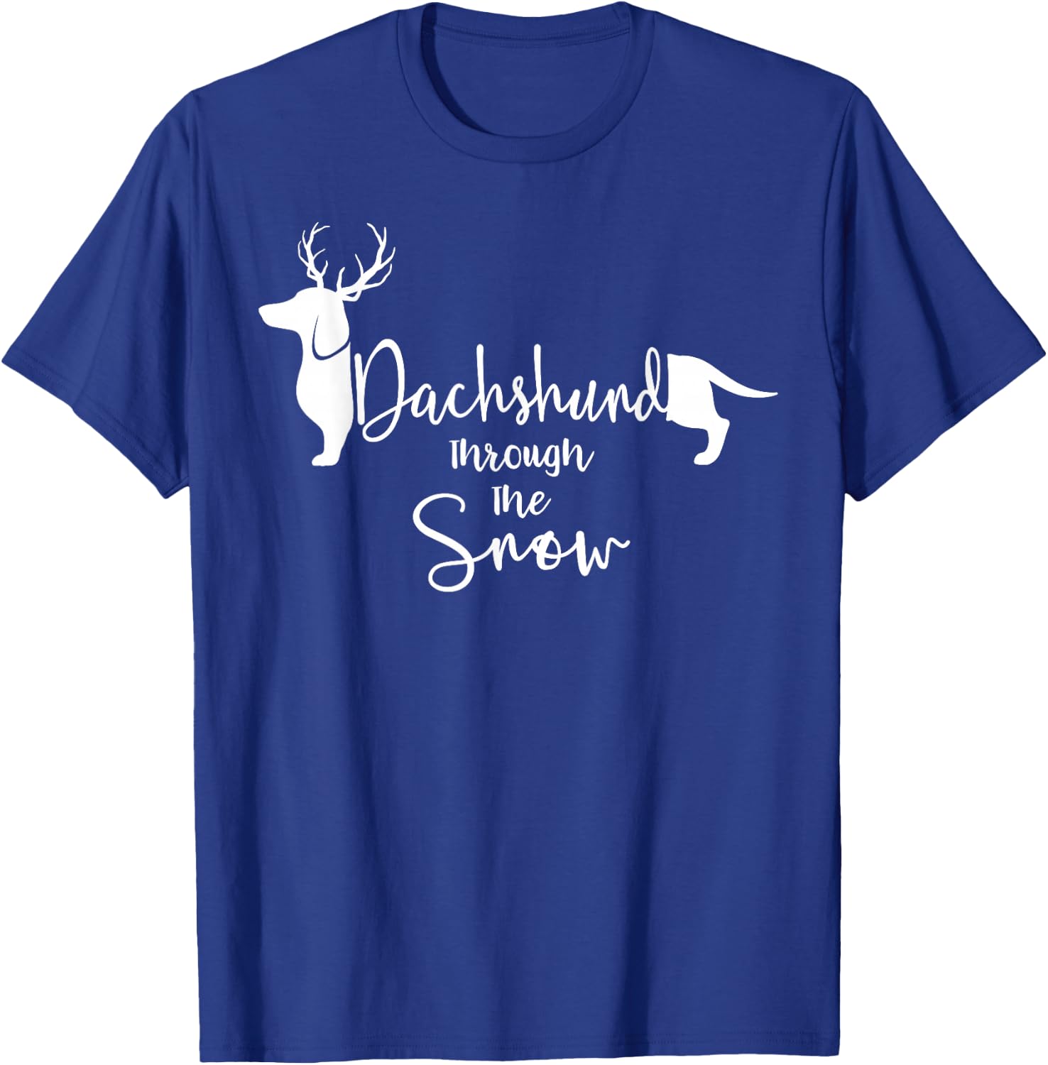Dachshund Snow Cute Wiener Weiner Dog Owner Christmas Gift T-Shirt - T-Shirt | Royal