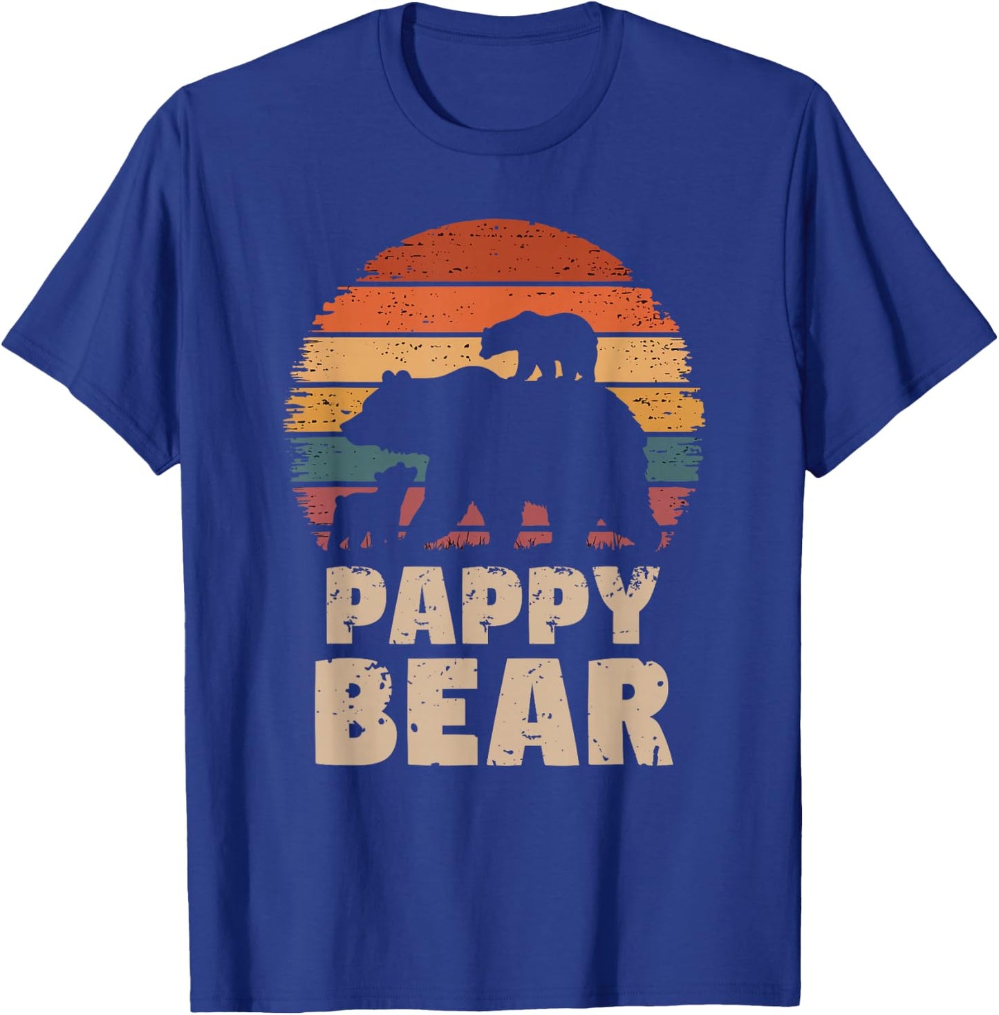 Pappy Bear Vintage Retro Funny Father's Day 2 Cubs Kids T-Shirt - T-Shirt | Royal