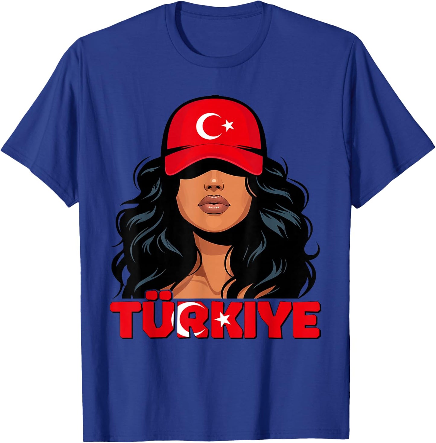 Turkish Girl Türkiye Turkish Flag Turkey Türk Kizi Women T-Shirt - T-Shirt | Royal