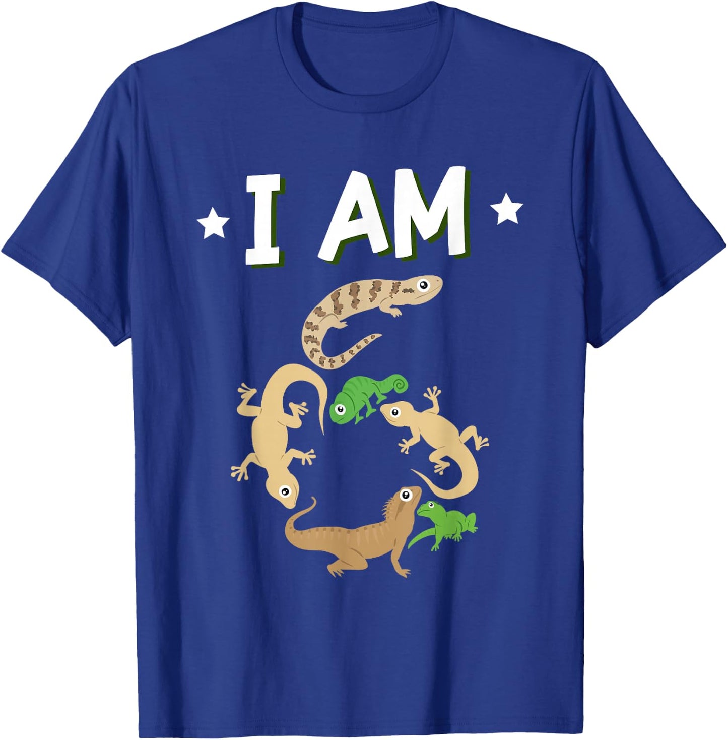 Kids 6 Years Old Reptile Lizard Themed 6th Birthday T-Shirt - T-Shirt | Royal