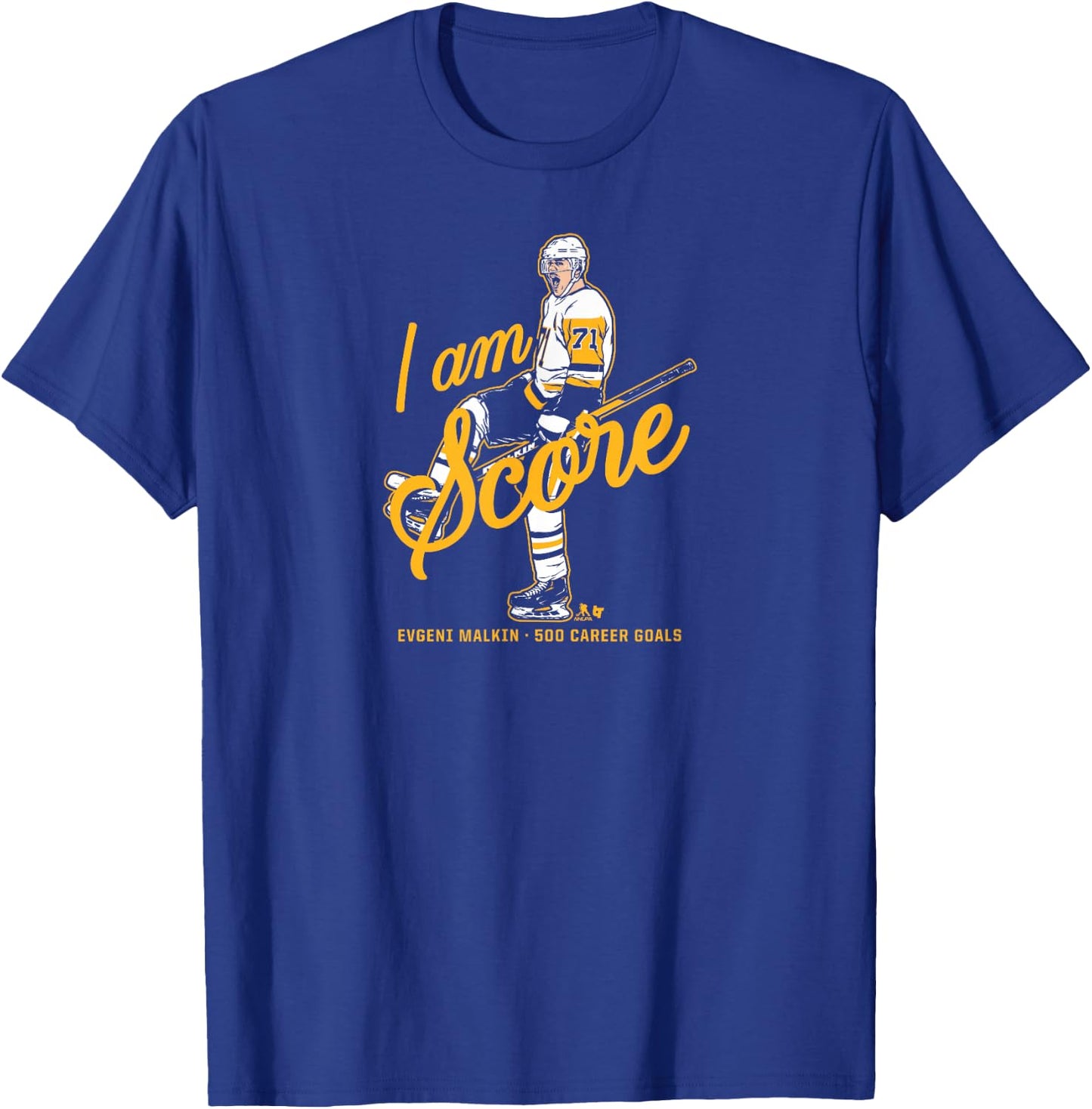 Evgeni Malkin - 500 Goals - Pittsburgh Hockey T-Shirt - T-Shirt | Royal