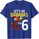 6 Year Old Monkey Birthday Party Zoo Animal Theme 6th Gift T-Shirt - T-Shirt | Royal