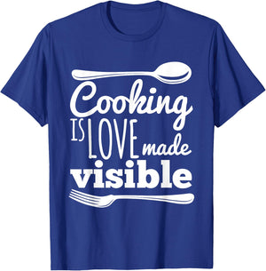 Cooking Is Love Chef Foodie Cute Birthday T-Shirt - T-Shirt | Royal
