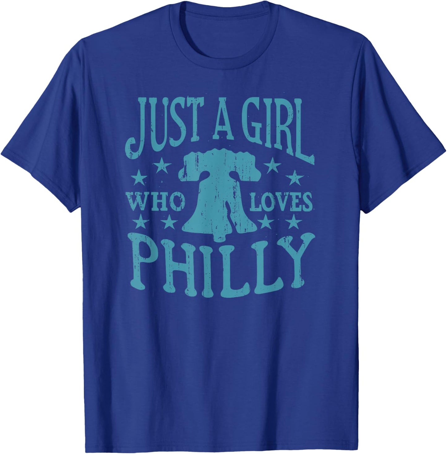 Just a Girl Who Loves Philly Philadelphia Fan Liberty Bell T-Shirt - T-Shirt | Royal