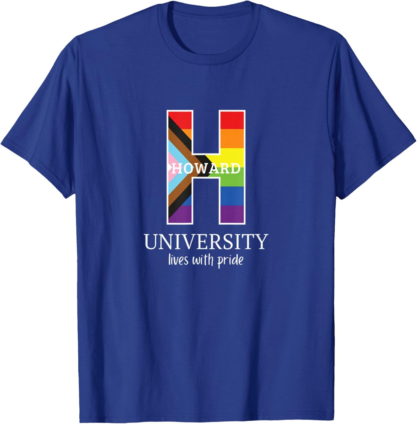 Howard University Bison Live with Pride Rainbow T-Shirt - T-Shirt | Royal