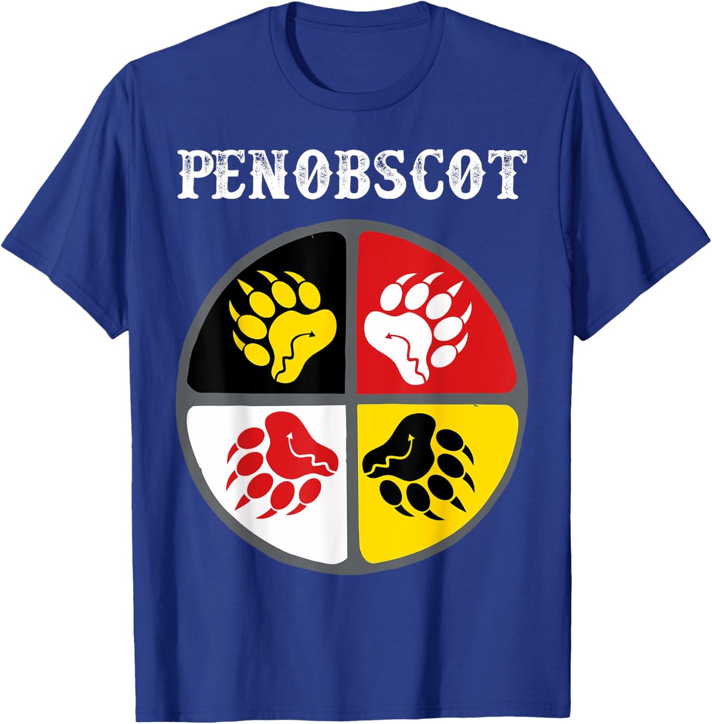 Penobscot Tribe Native American Medicine Wheel T-Shirt - T-Shirt | Royal