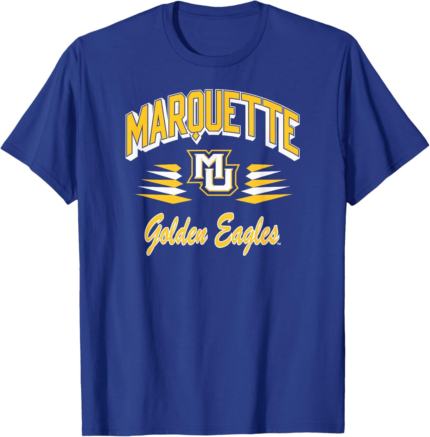 Marquette Golden Eagles Retro Diamond Navy T-Shirt - T-Shirt | Royal