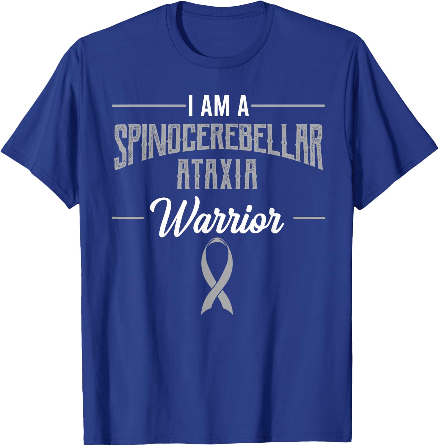 Spinocerebellar Ataxia Warrior Awareness Ribbon SCA Patient T-Shirt - T-Shirt | Royal