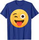 Funny Emoticon Winking Face Stuck-Out Tongue Winking Eye T-Shirt - T-Shirt | Royal