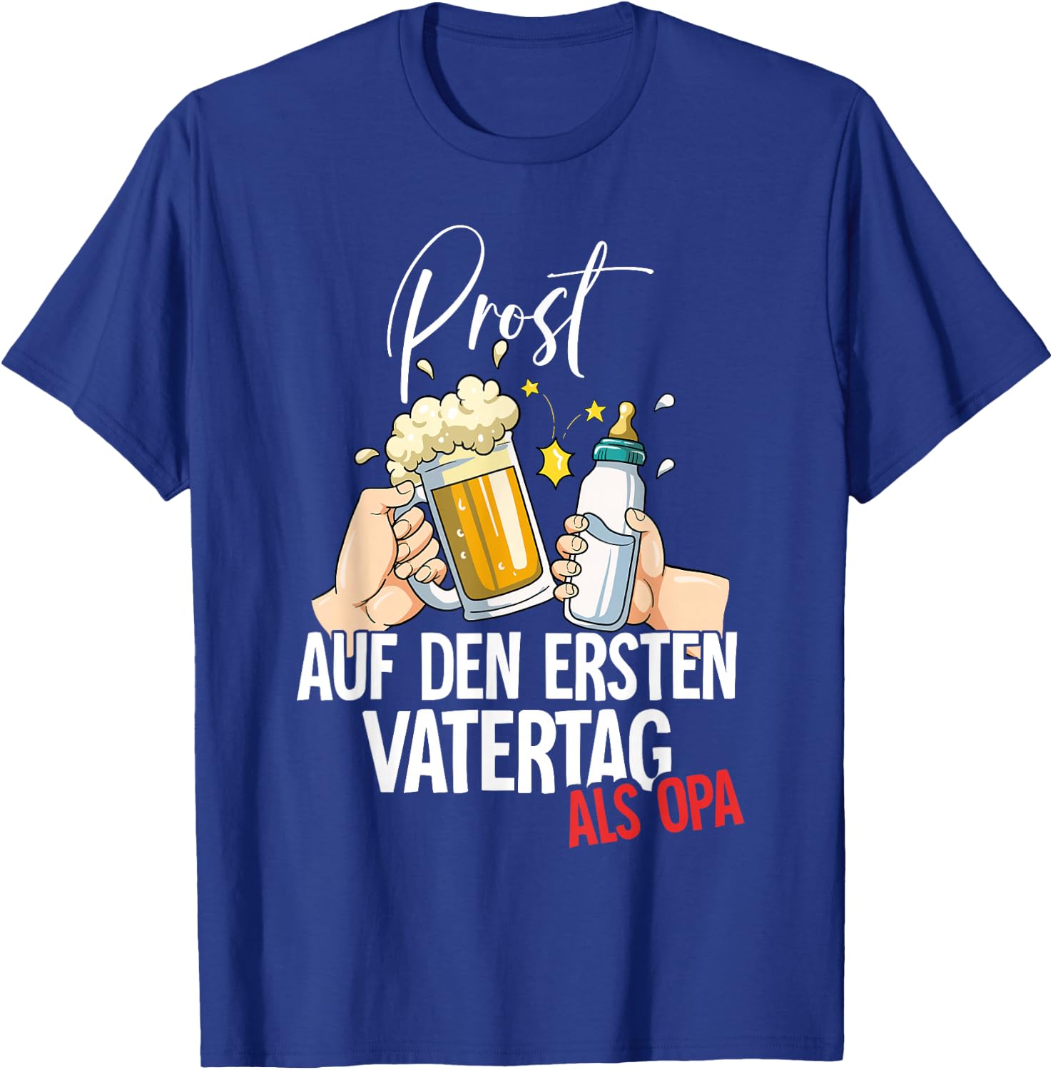 Auf Den Ersten Vatertag Als Opa T-Shirt - T-Shirt | Royal