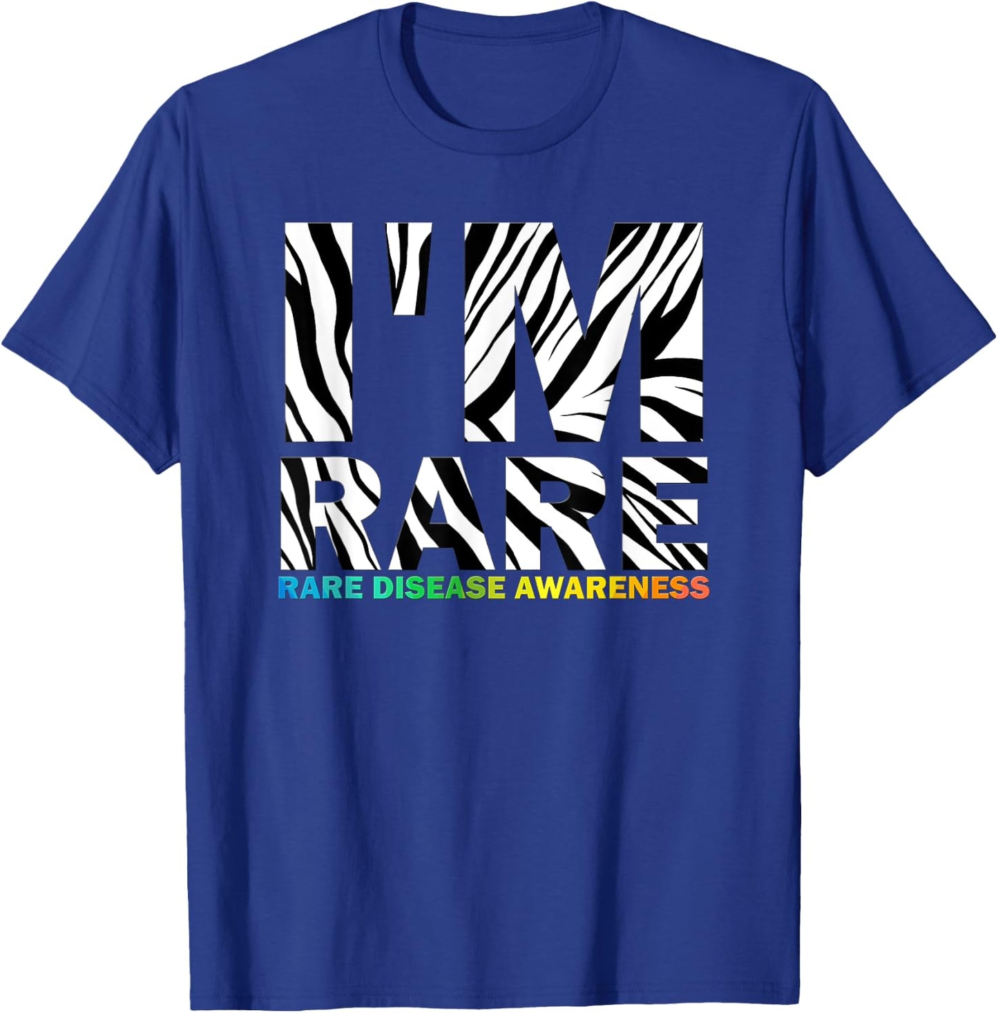 I'm Rare, zebra style for Rare disease awareness T-Shirt - T-Shirt | Royal