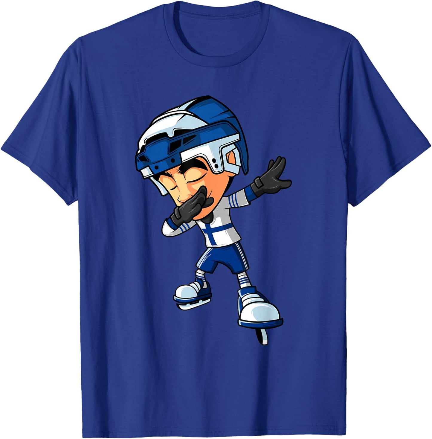 Dabbing Ice Hockey Player Finland Flag Dab Squad Men Boys T-Shirt - T-Shirt | Royal