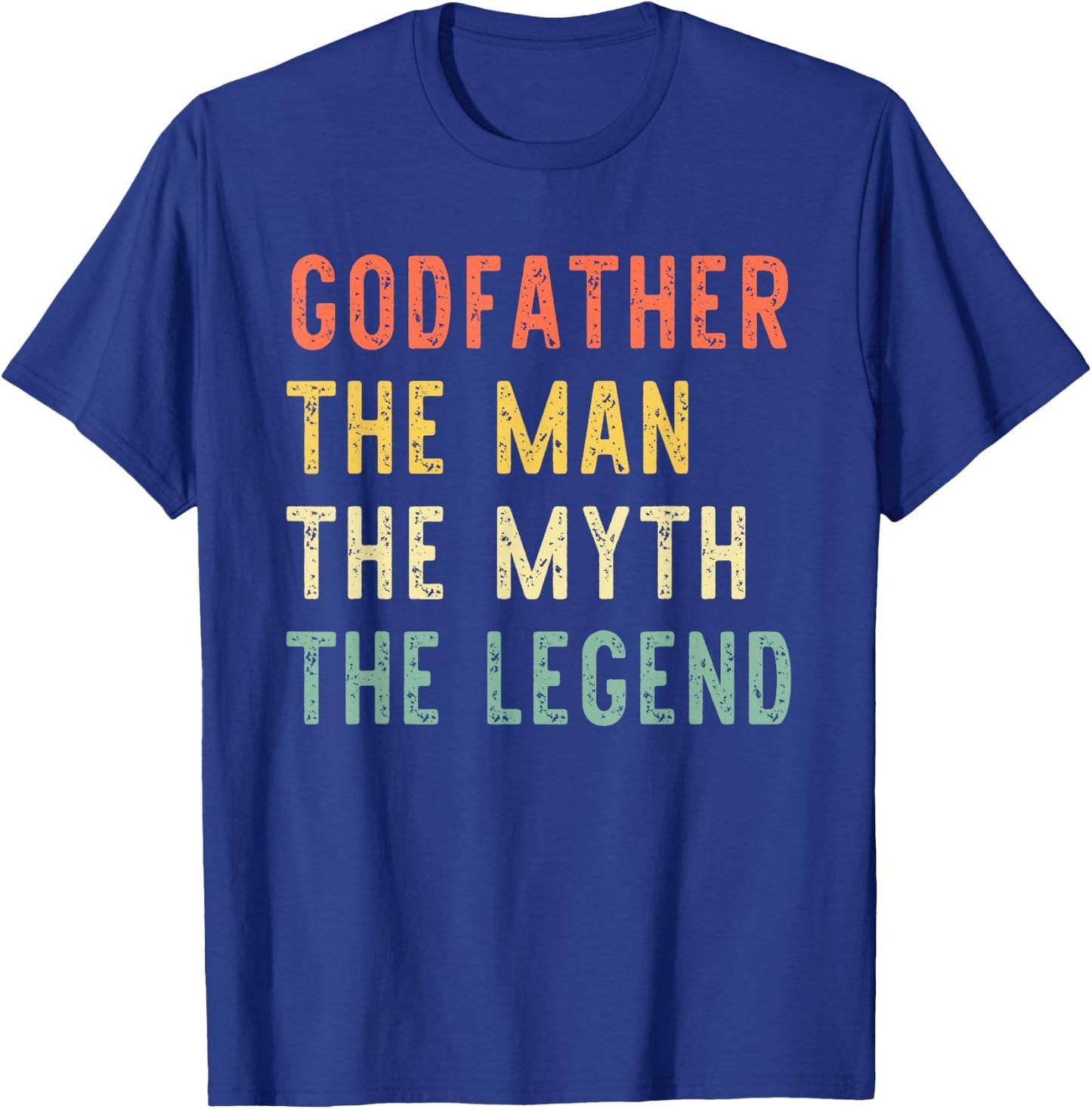 Godfather The Man The Myth The Legend Retro Vintage T-Shirt - T-Shirt | Royal