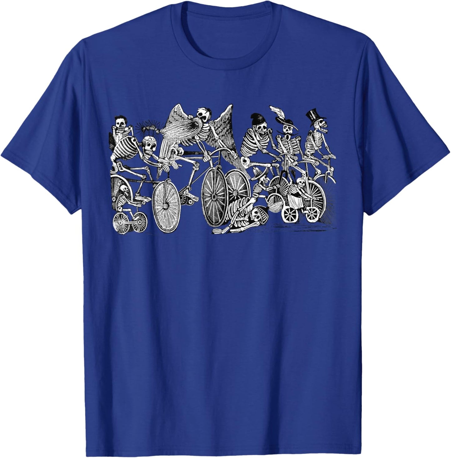 Bike Riding Skeletons Cycling for Bikers T-Shirt - T-Shirt | Royal