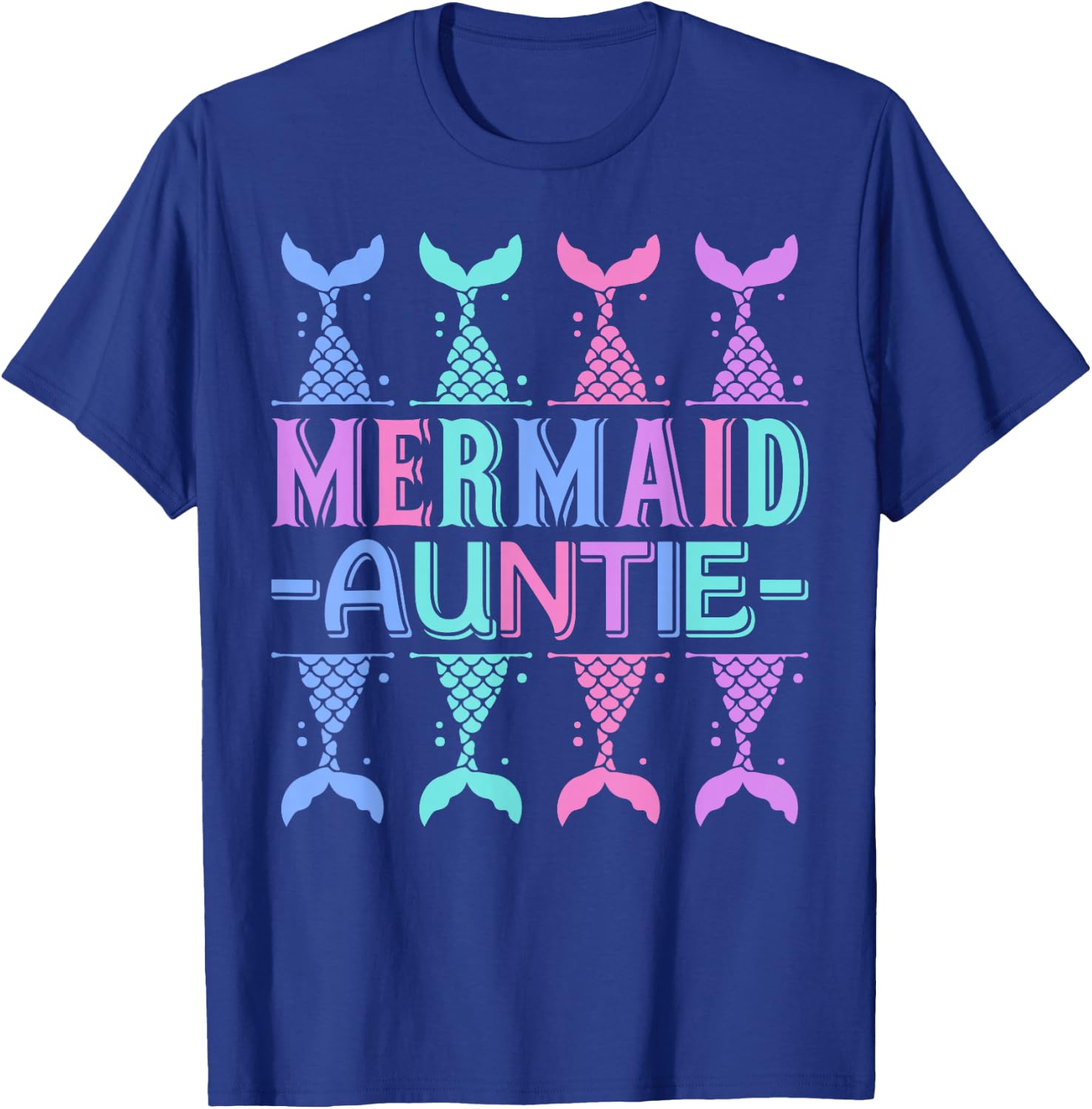 Mermaid Auntie Mermaid Birthday Outfit Cute Mermaid Party T-Shirt - T-Shirt | Royal