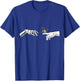 Michelangelo Creation of Adams Butterfly Grunge , black T-Shirt - T-Shirt | Royal