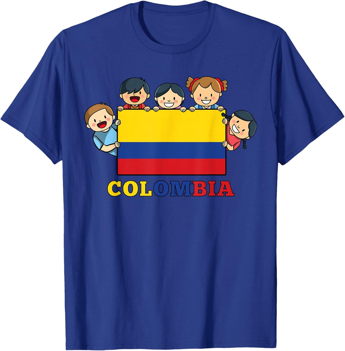 Kids Colombia Flag Hispanic Heritage Month Colombian T-Shirt - T-Shirt | Royal