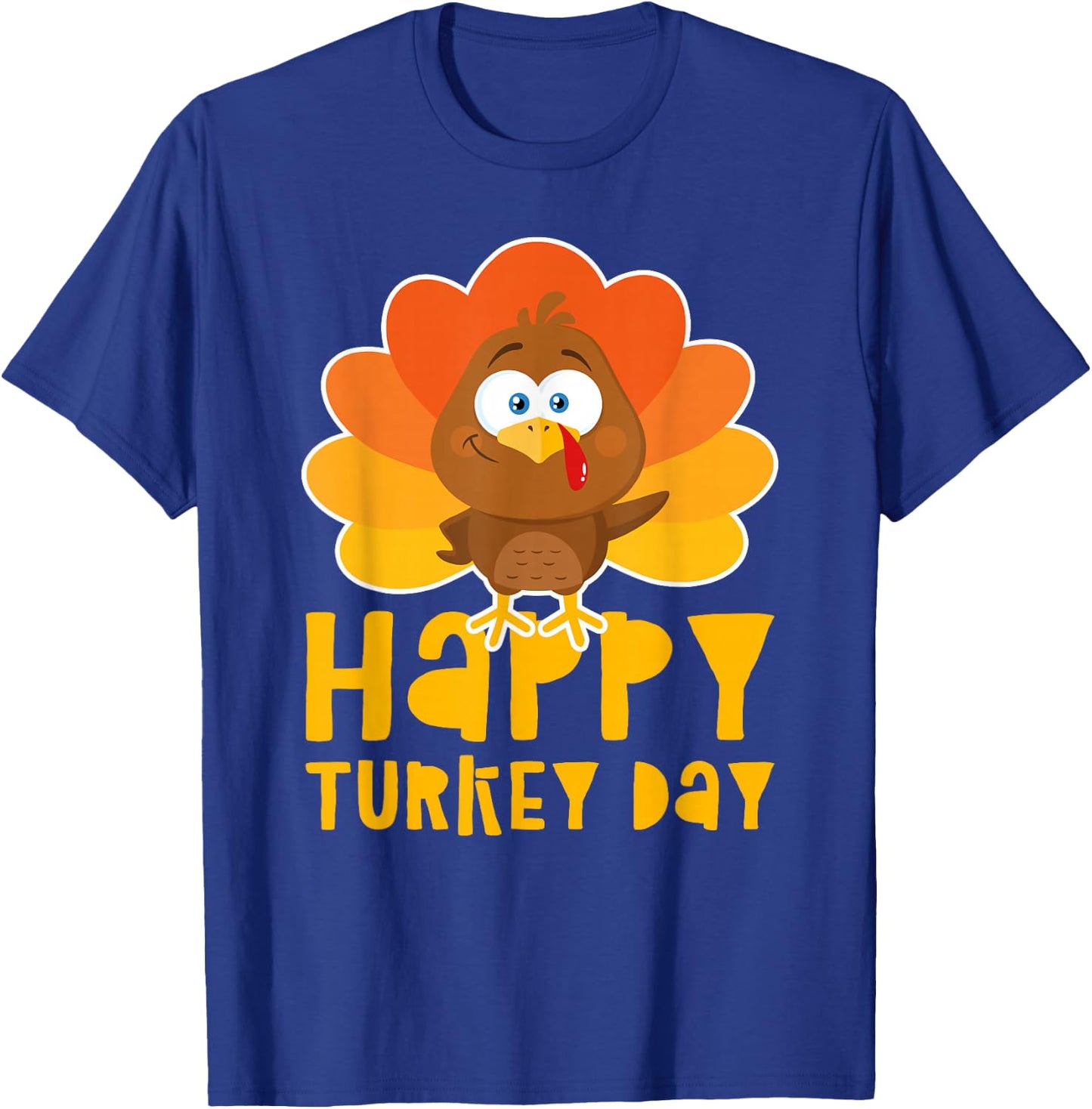 Happy Thanksgiving Shirt Men Women Kids Family Turkey Day T-Shirt - T-Shirt | Royal