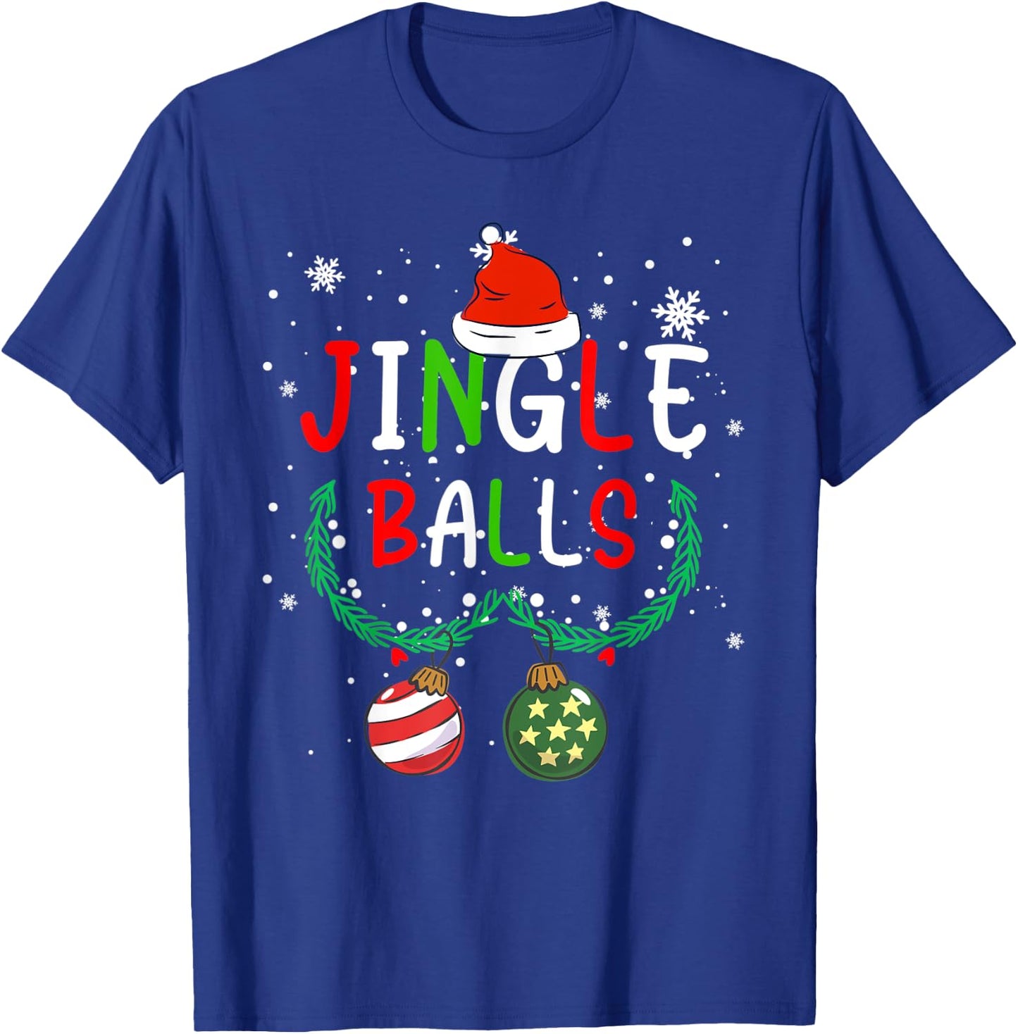 Jingle Balls Tinsel Tits Couple Chestnuts Christmas Family T-Shirt - T-Shirt | Royal