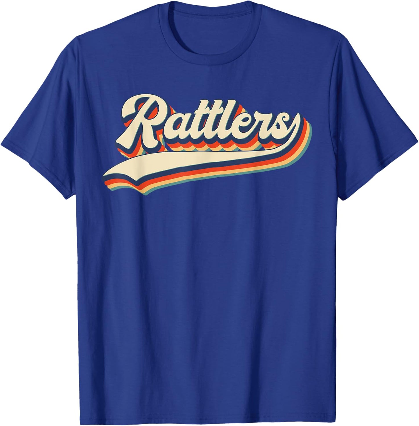 Rattlers School Sports Name Vintage Retro Gift T-Shirt - T-Shirt | Royal