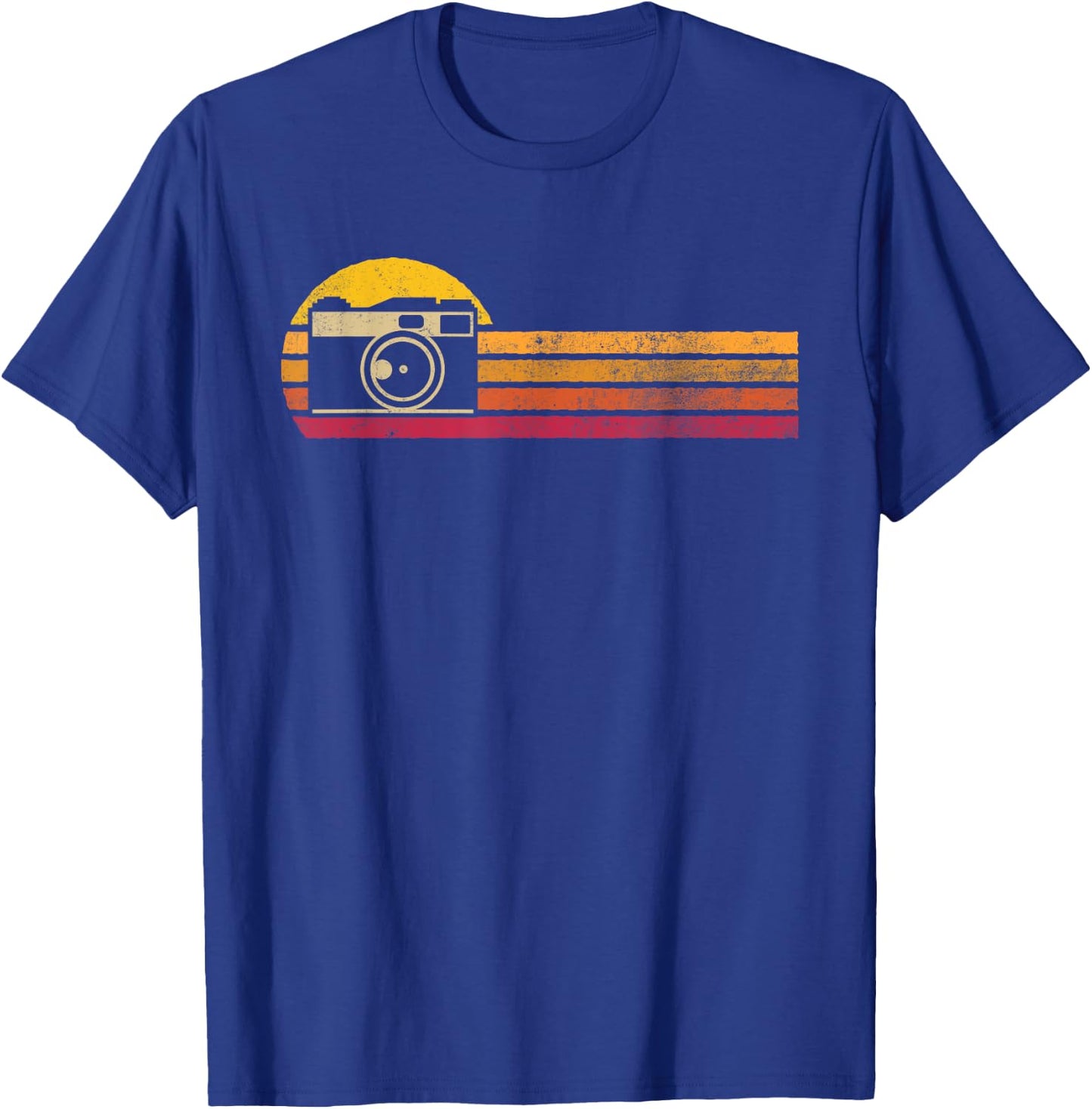 Vintage Style Camera Silhouette Retro Photographer Gift T-Shirt - T-Shirt | Royal