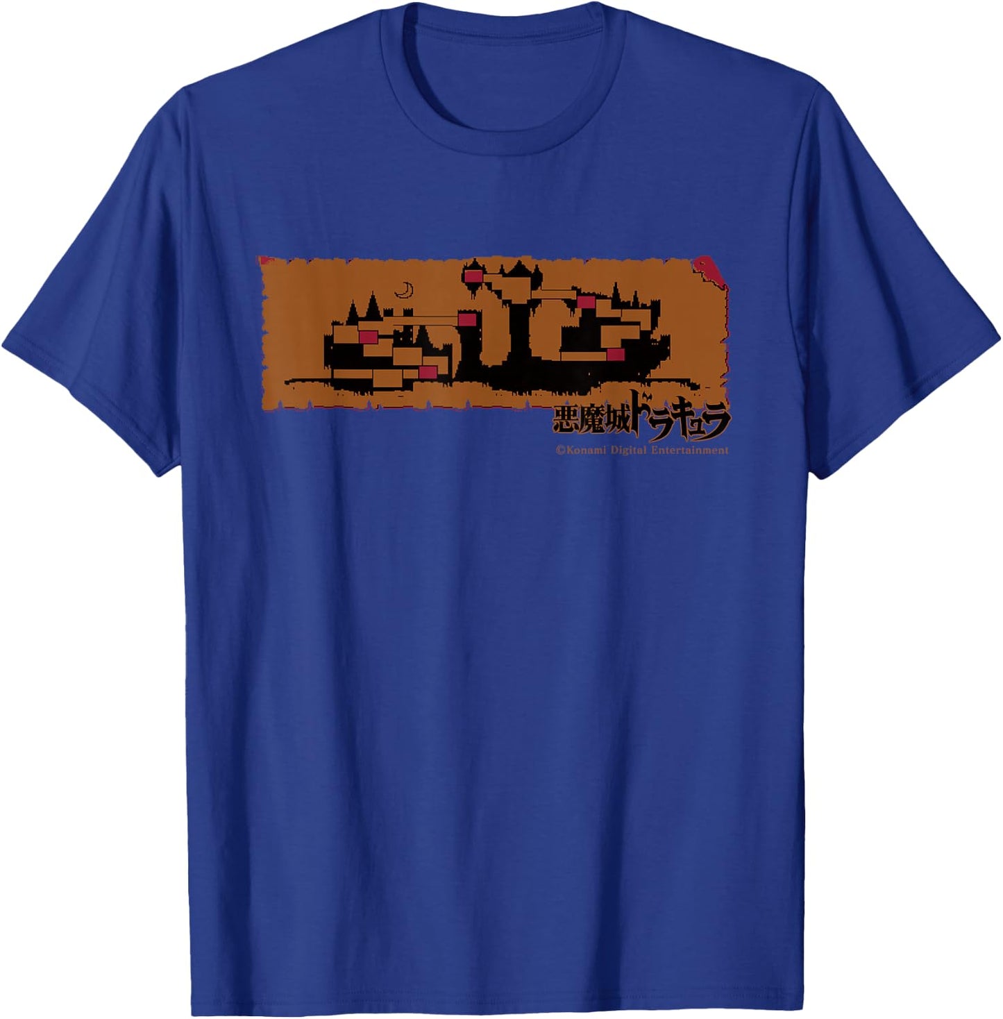 Konami 'Castlevania' Stage Map T-Shirt - T-Shirt | Royal