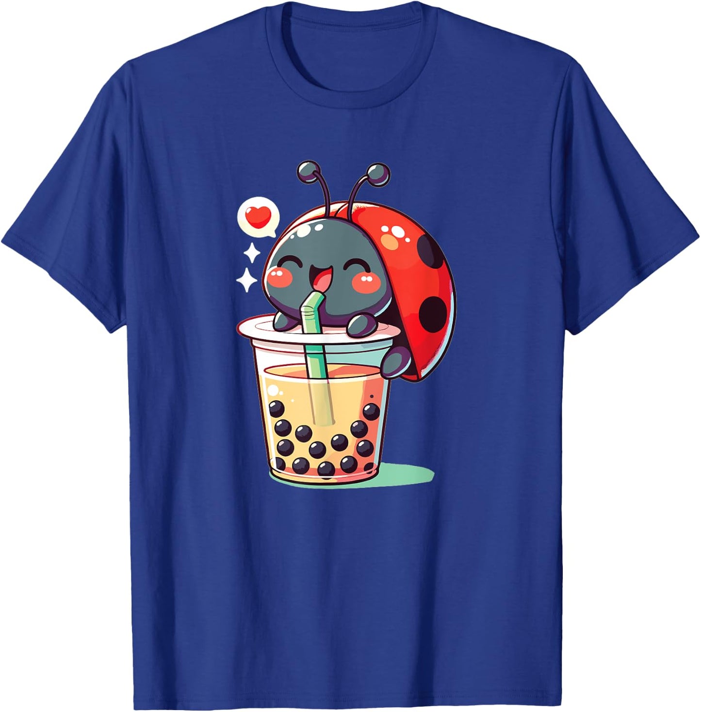 Kawaii Ladybug Bubble Tea Boba Ladybug T-Shirt - T-Shirt | Royal