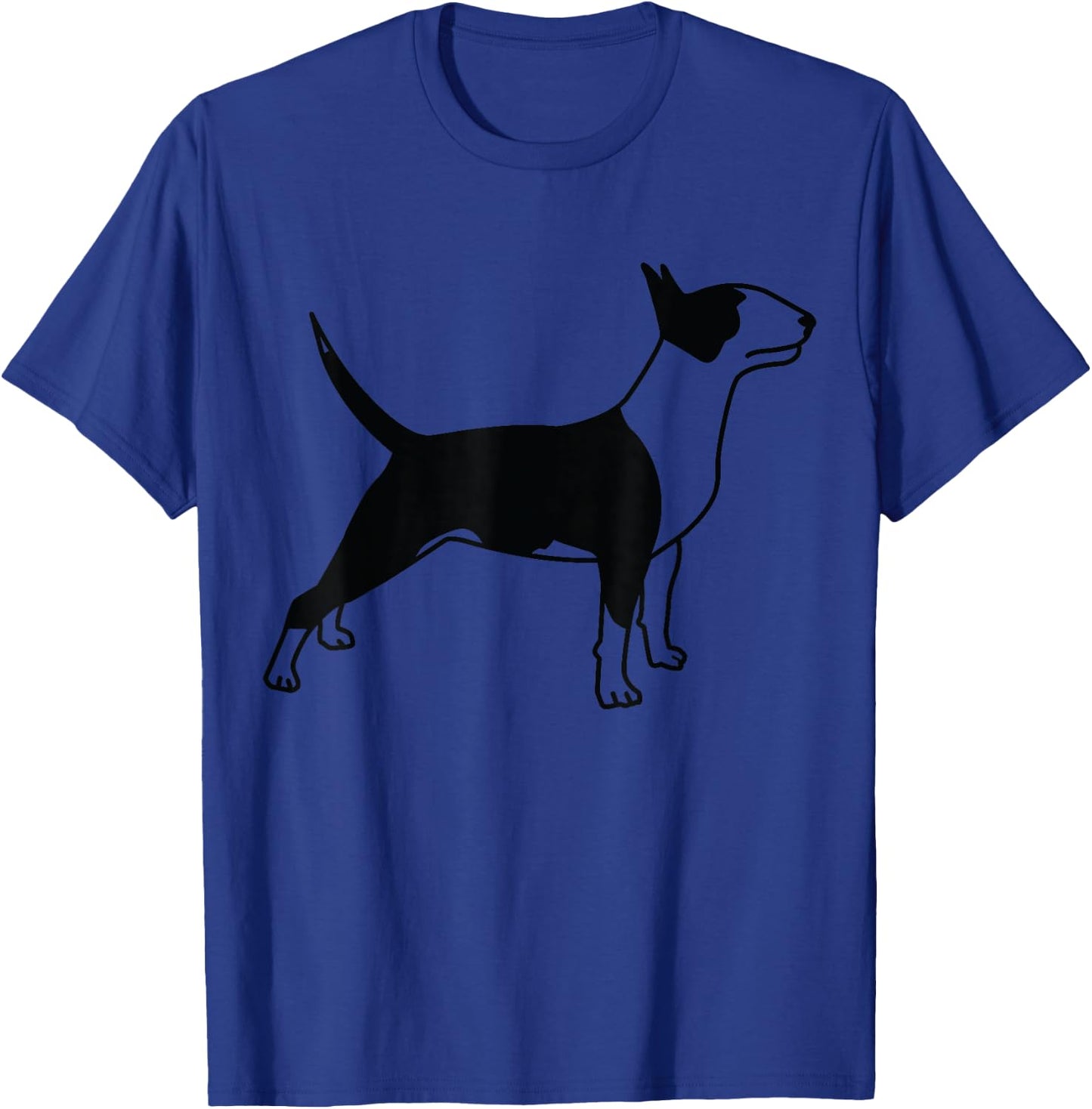 Bullterrier walking dog owners dog gift dog fan T-Shirt - T-Shirt | Royal