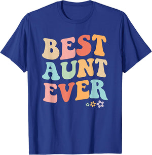 Best Aunt vintage floral design to auntie from niece T-Shirt - T-Shirt | Royal