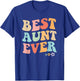 Best Aunt vintage floral design to auntie from niece T-Shirt - T-Shirt | Royal