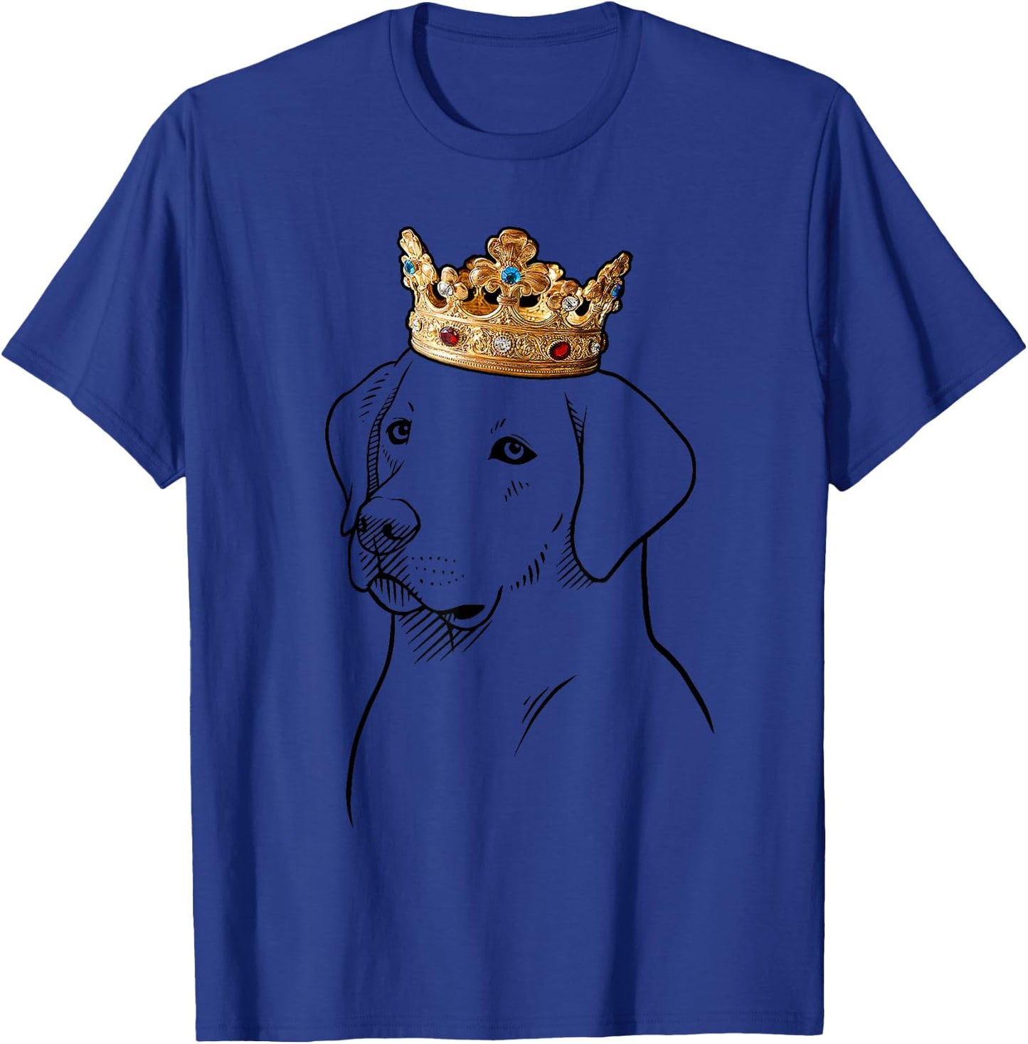 Labrador Retriever Dog Wearing Crown Women Kids T-Shirt - T-Shirt | Royal
