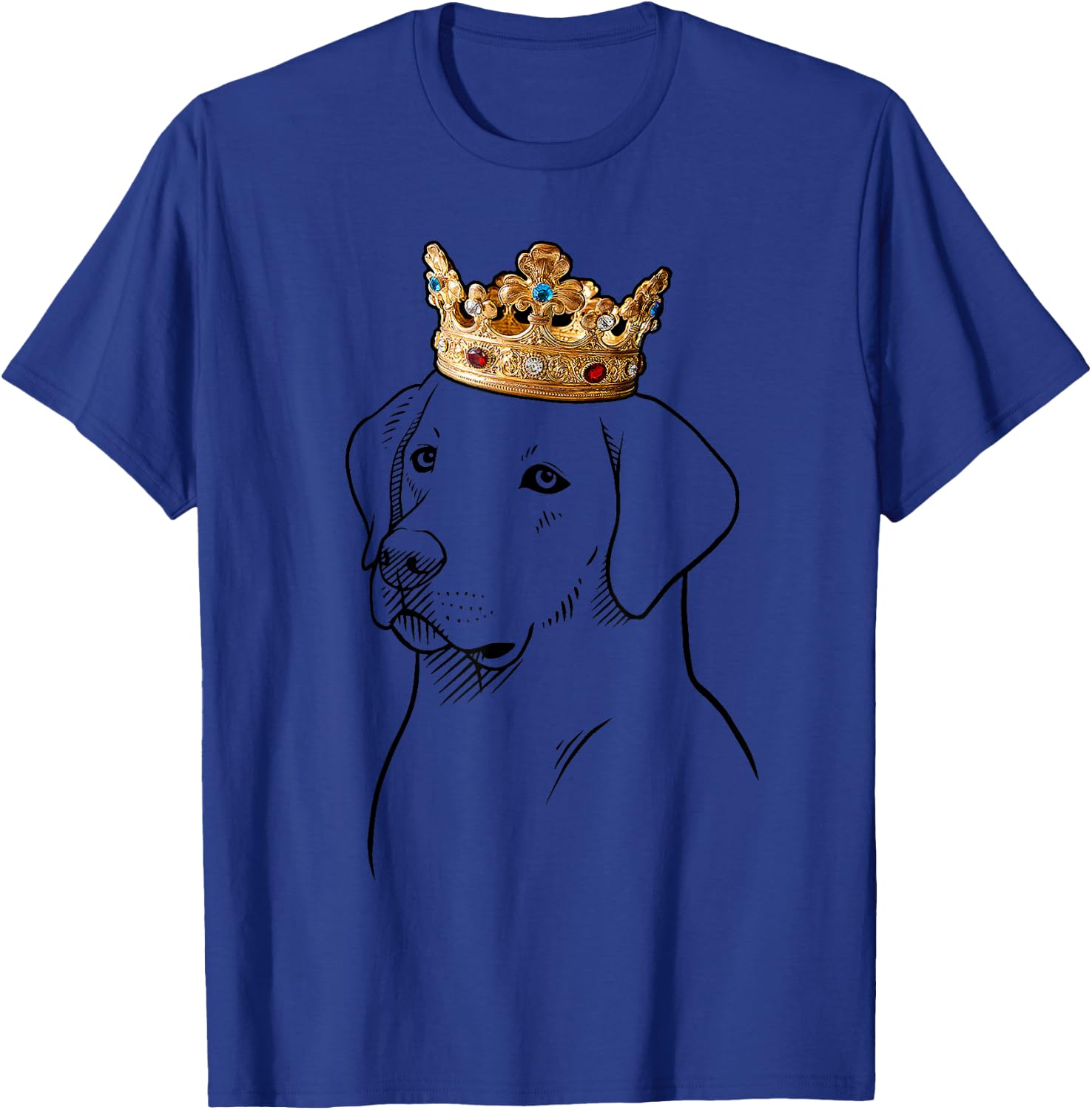 Labrador Retriever Dog Wearing Crown Women Kids T-Shirt - T-Shirt | Royal