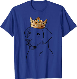 Labrador Retriever Dog Wearing Crown Women Kids T-Shirt - T-Shirt | Royal