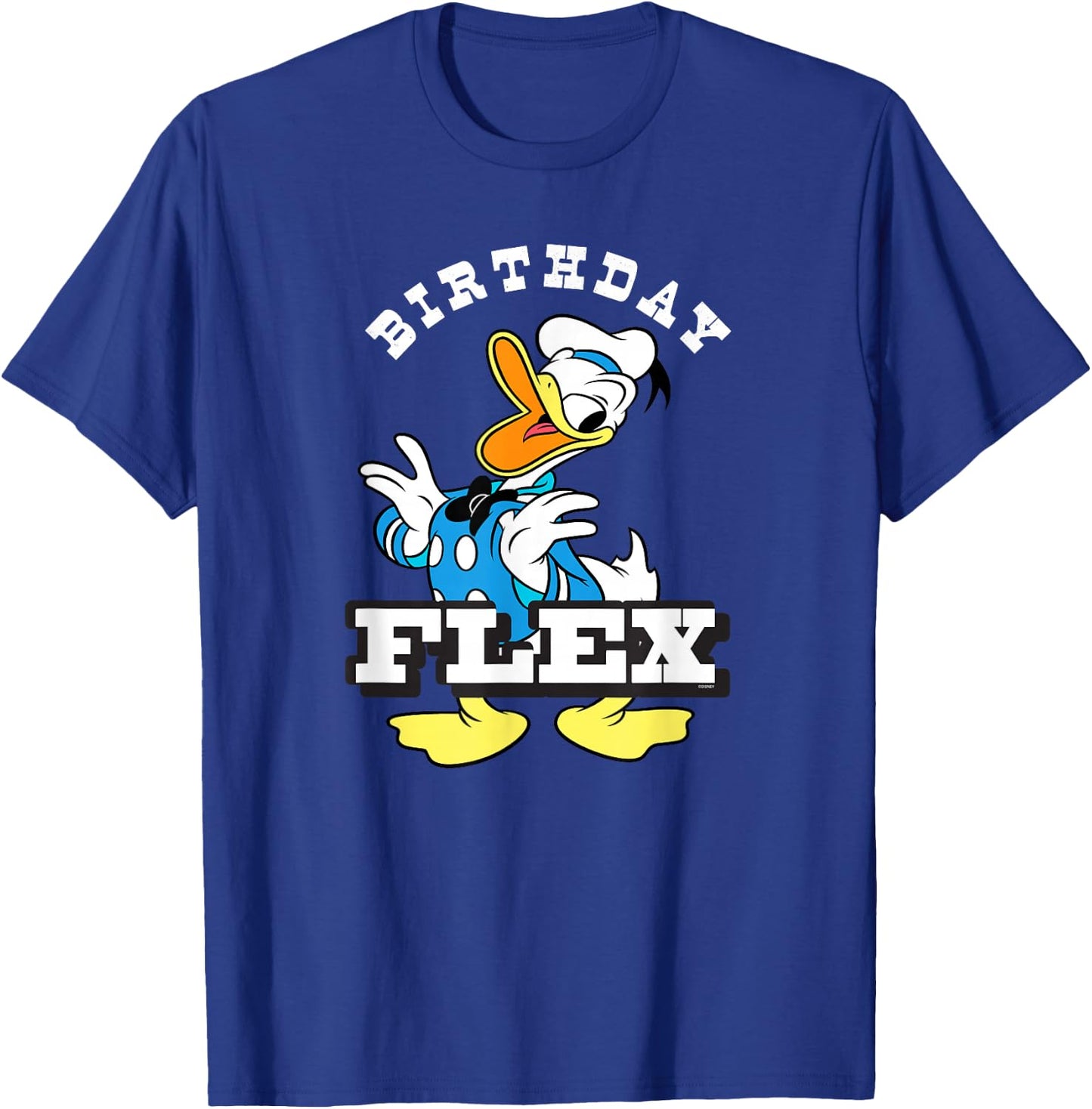 Disney Donald Duck Classic Vintage Retro Birthday Flex T-Shirt - T-Shirt | Royal