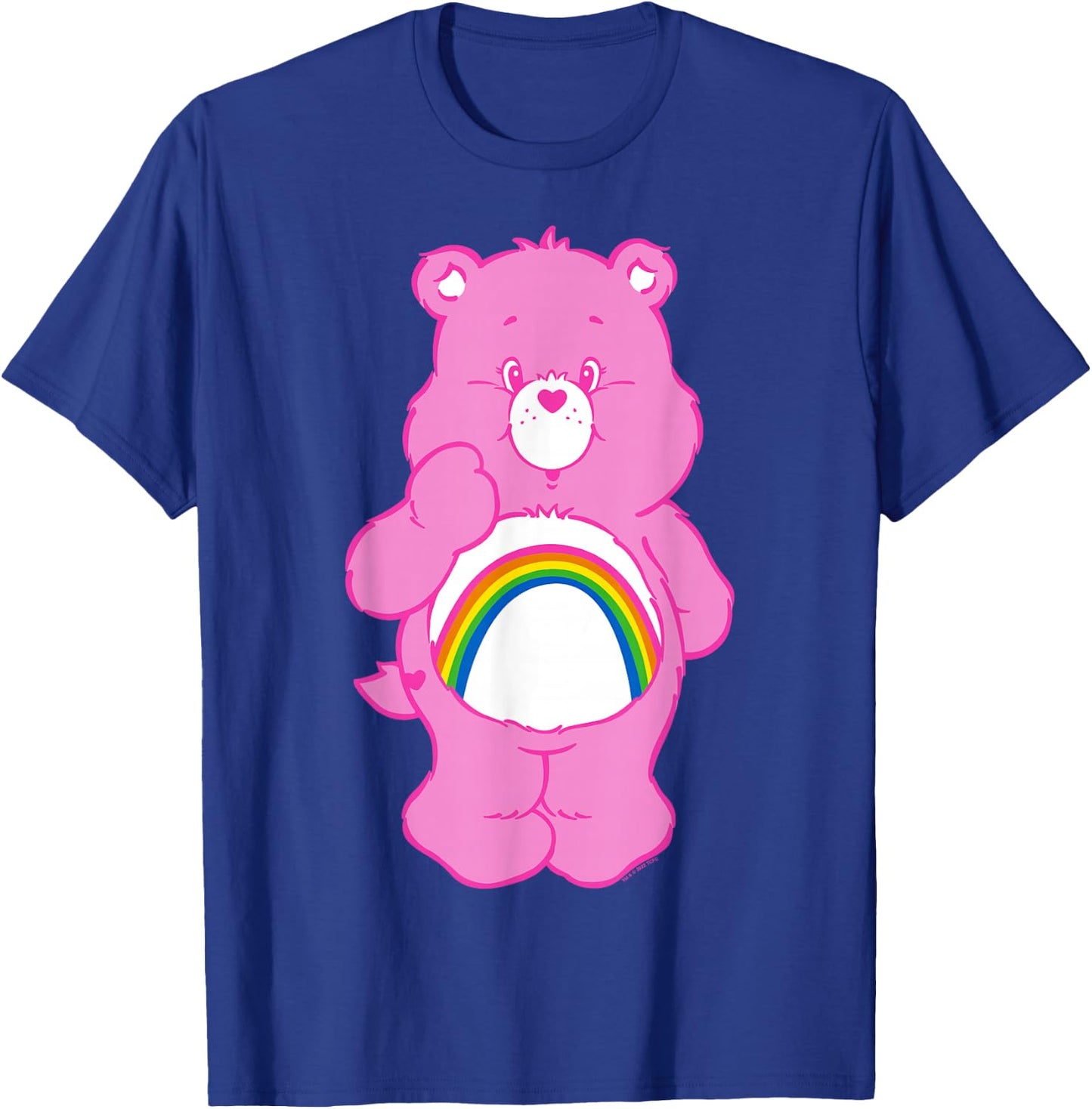 Care Bears Cheer Bear Classic Vintage Rainbow Belly Badge , gray T-Shirt - T-Shirt | Royal