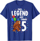 Bigfoot Birthday Party 5 Years Old Sasquatch Theme Boys T-Shirt - T-Shirt | Royal