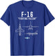 F-16 Shirt Military Air Force F16 Fighter Jet T-Shirt - T-Shirt | Royal