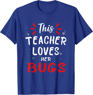 This Teacher Loves Her Bugs Ladybug Teacher T-Shirt - T-Shirt | Royal