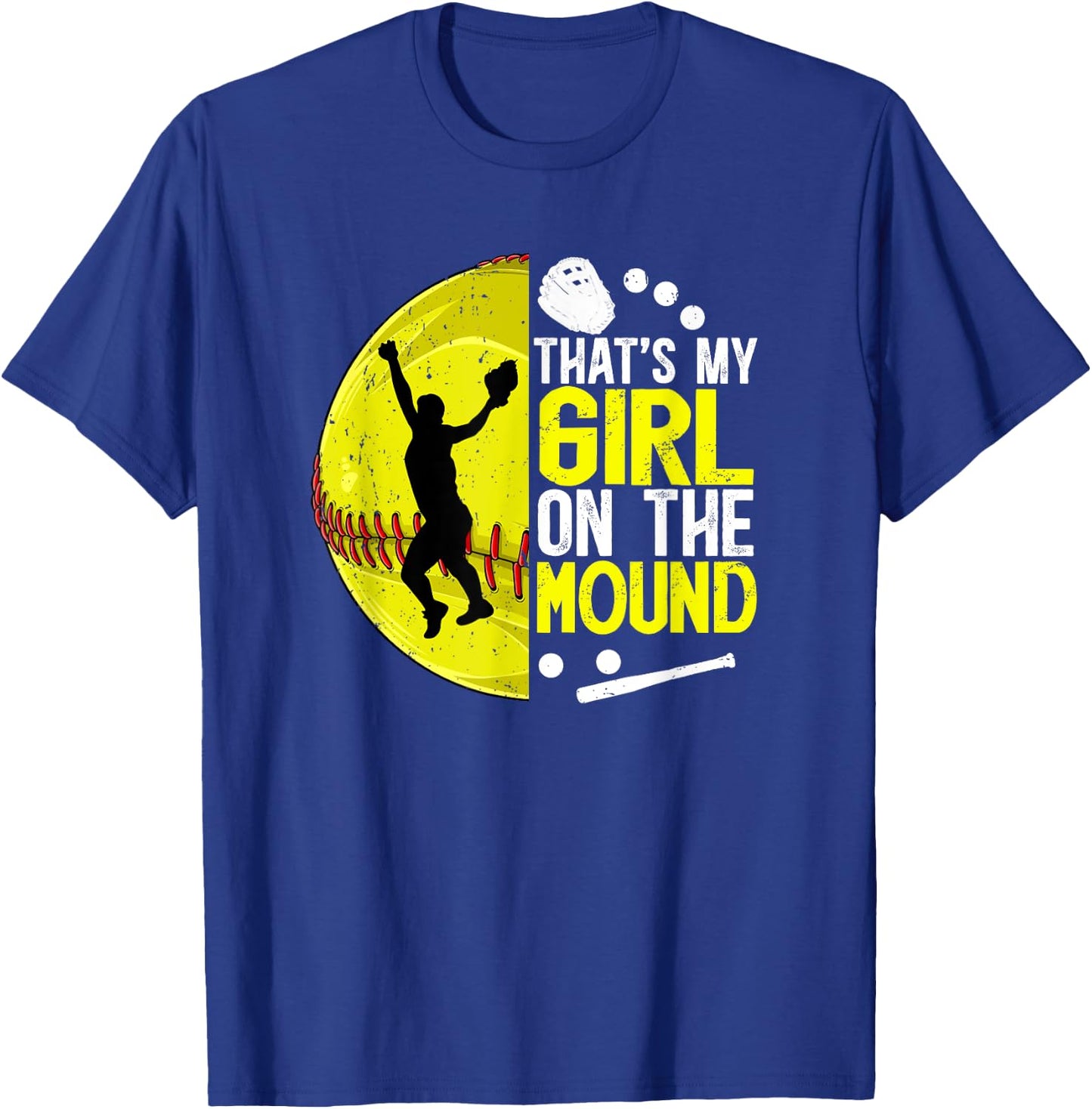 That's My Girl Softball Pitcher Dad Softball Pitcher Father T-Shirt - T-Shirt | Royal