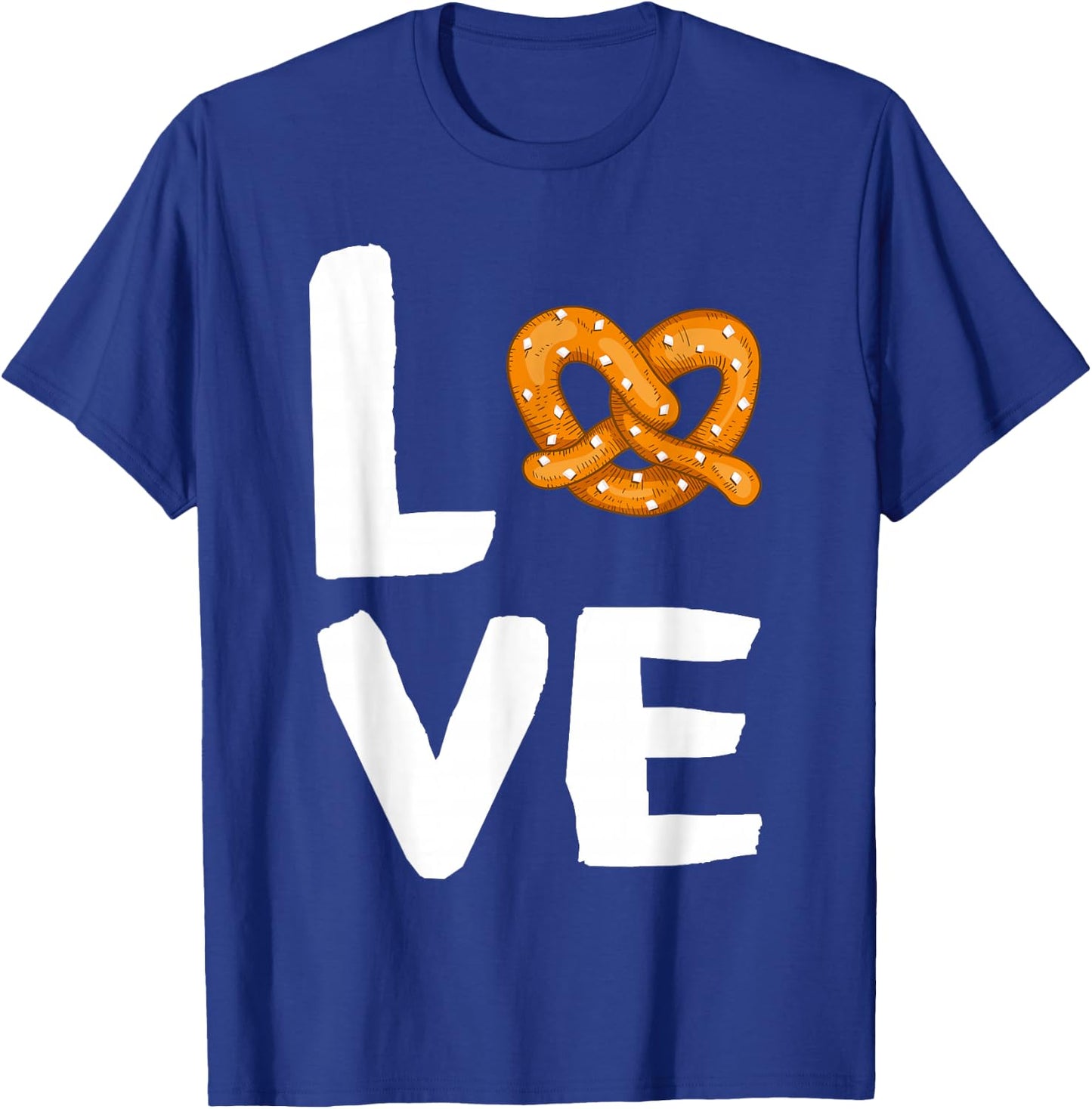 I Love Pretzels for Pretzel Day Funny Office Wear Gifts T-Shirt - T-Shirt | Royal