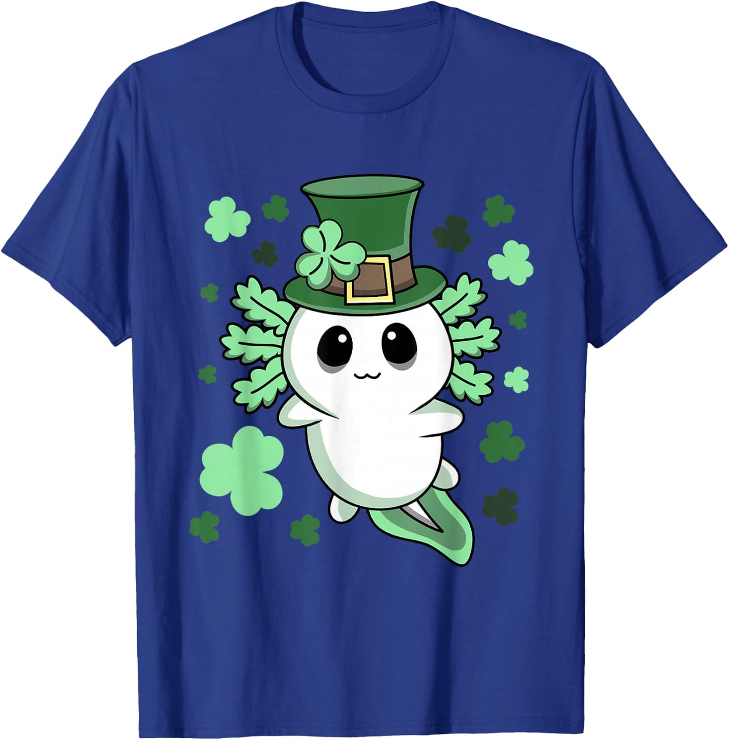 Cute Kawaii Irish St. Patrick's Day Axolotl T-Shirt - T-Shirt | Royal