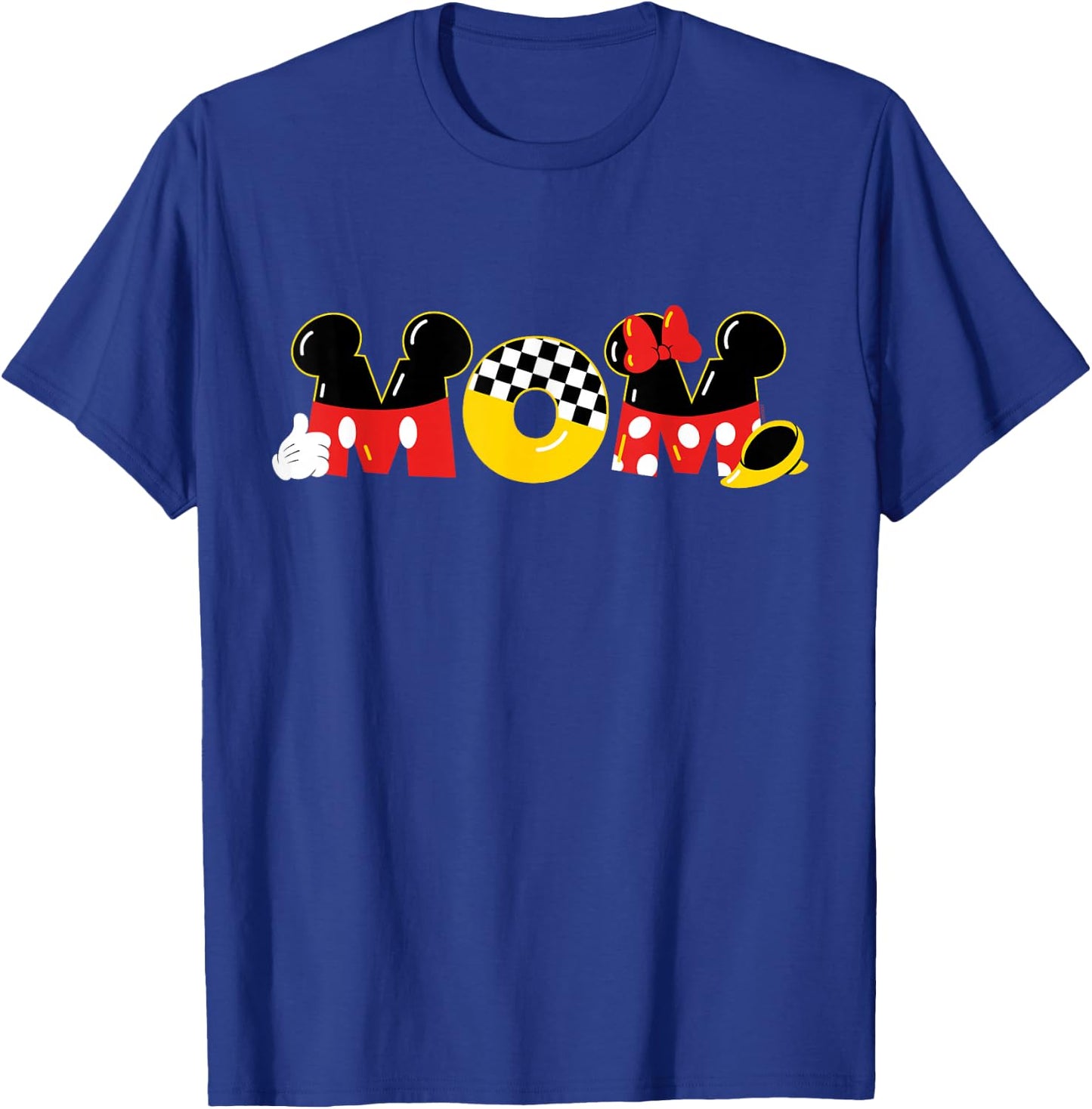 Disney Mickey Mouse & Minnie Mouse Mom Mother's Day Birthday , Black, S T-Shirt - T-Shirt | Royal