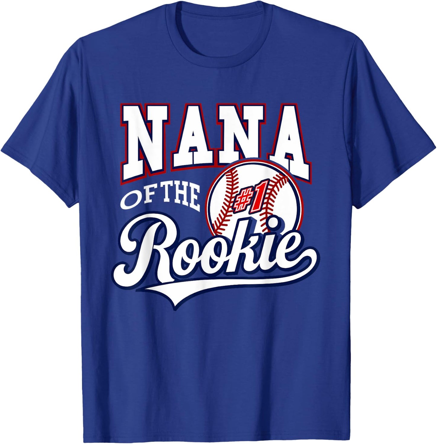 Retro Grandma Nana Of The Number 1 Rookie Baseball T-Shirt - T-Shirt | Royal