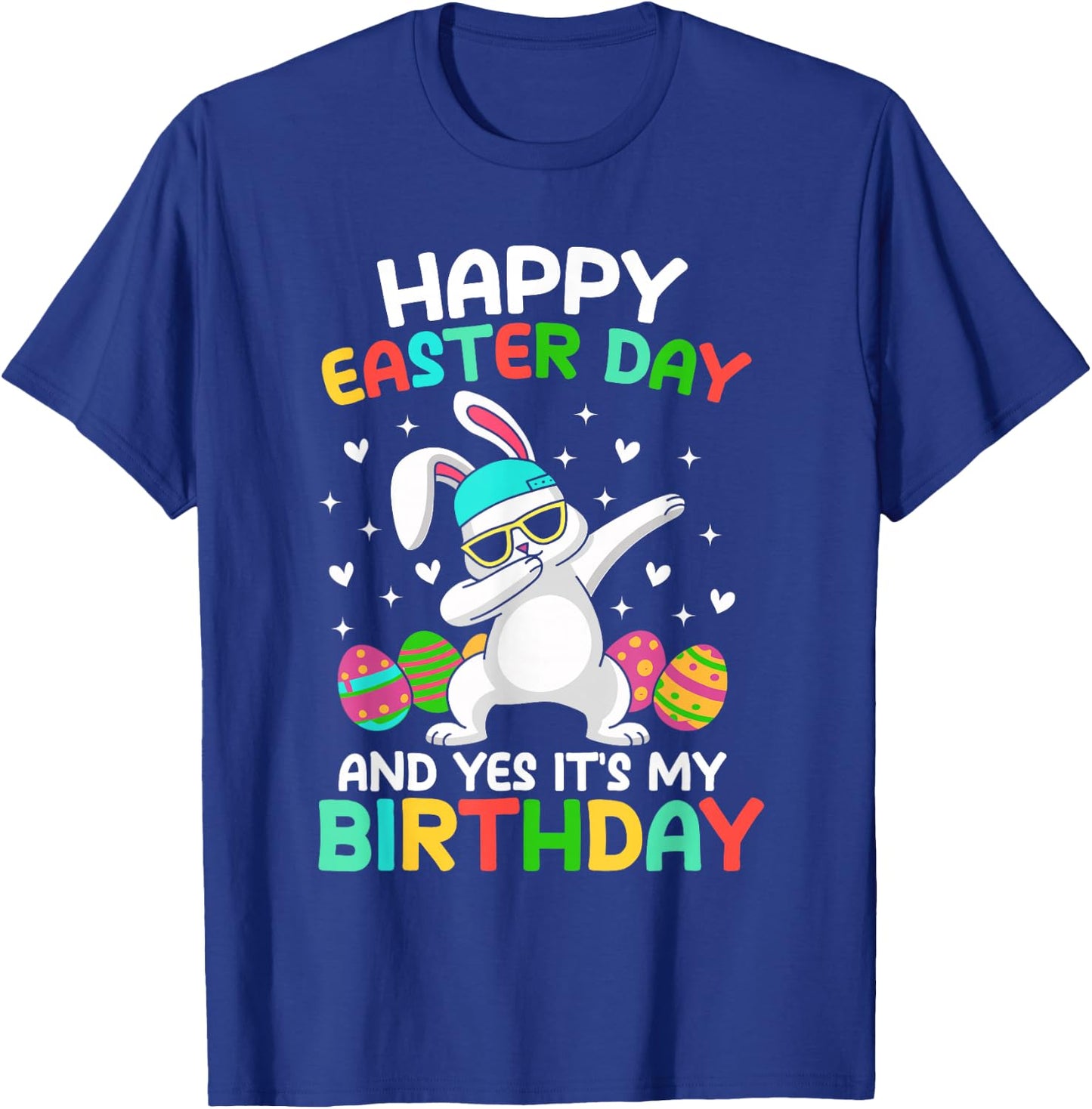 Happy Easter Day And Yes It's My Birthday Cute Kids Boys T-Shirt - T-Shirt | Royal