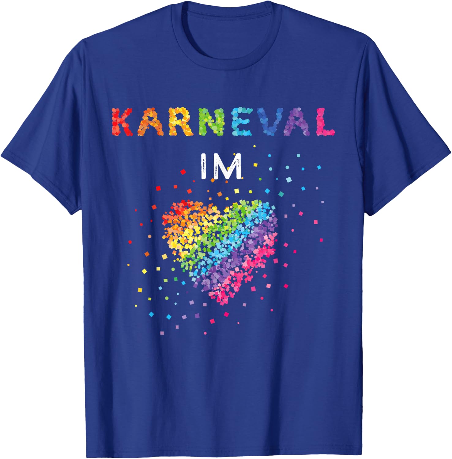 Carnival in the Heart Fancy Dress Confetti Rainbow LGBTQ Pride , black T-Shirt - T-Shirt | Royal