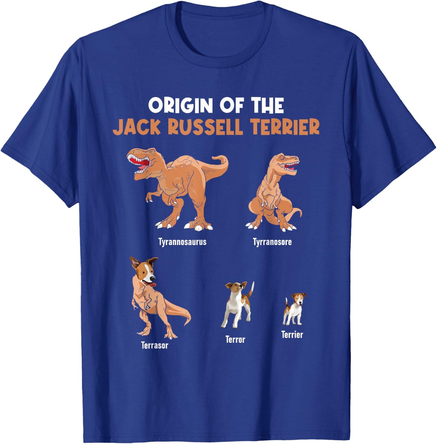 Origin Of The Jack Russell Terrier - Dog Lover T-Shirt - T-Shirt | Royal