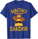 Nacho Average Zander Personalized Name Funny Taco T-Shirt - T-Shirt | Royal
