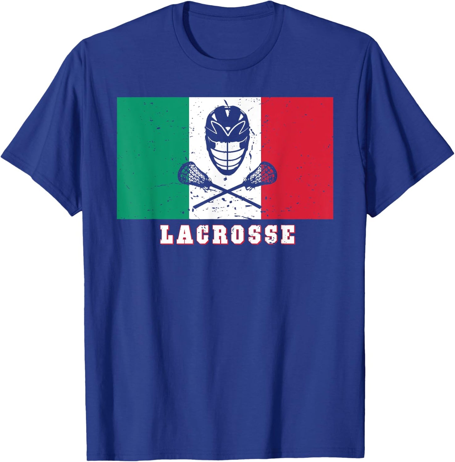 Italy Flag for Lax Athlete Fan - Italian Lacrosse T-Shirt - T-Shirt | Royal
