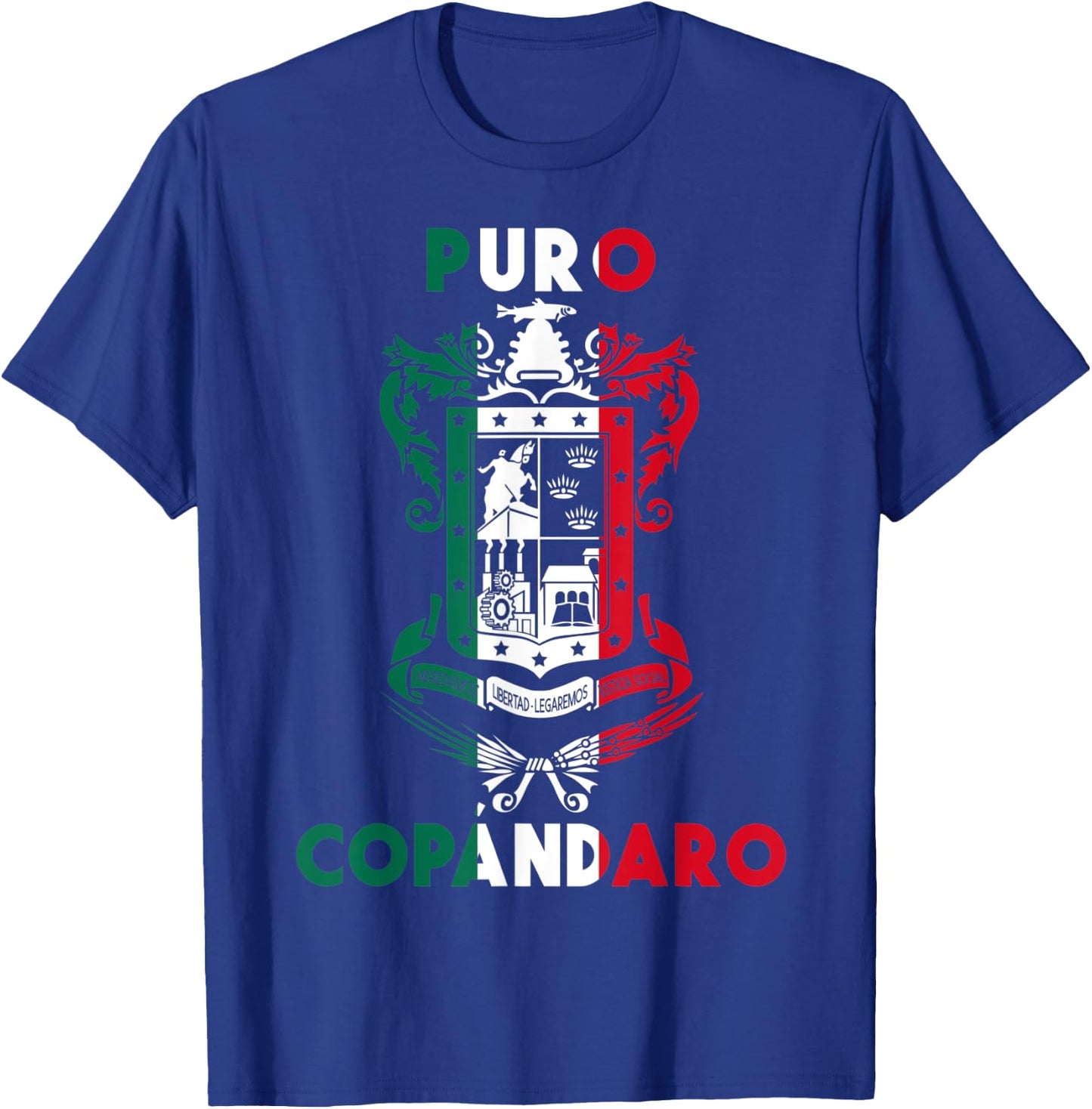 Copándaro Michoacan Mexico Escudo Y Lema Arte Emblem Merch T-Shirt - T-Shirt | Royal