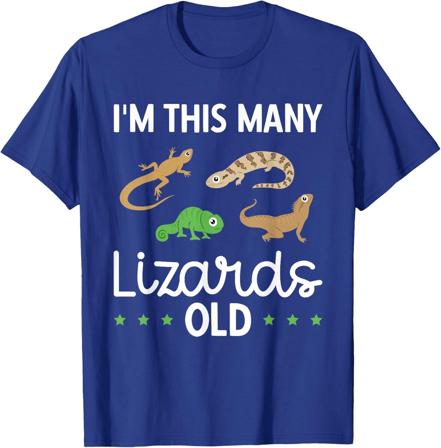 Children's Reptile Lizard Birthday T-Shirt - T-Shirt | Royal